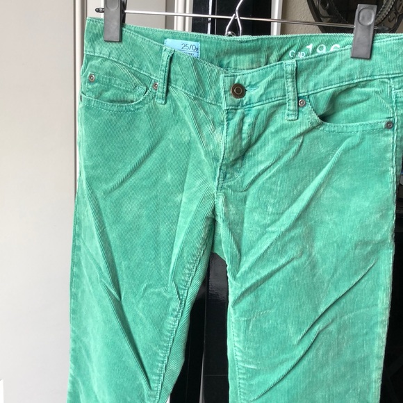 Gap Always Skinny Kelly Green Cords 0P - Picture 5 of 7